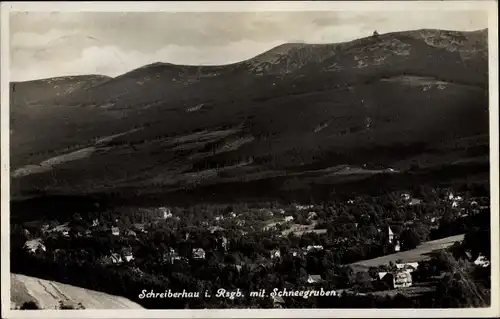 Ak Szklarska Poręba Schreiberhau Riesengebirge Schlesien, Panorama, Schneegruben