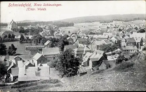 Ak Schmiedefeld am Rennsteig Suhl, Blick auf den Ort