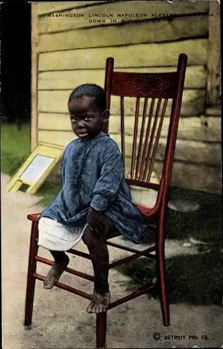 Ak USA, Washington Lincoln Napoleon Alexander Jackson, down in sunny state