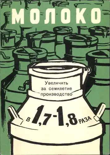 Ak Sowjetische Propaganda, Milchproduktion, UdSSR, Russland