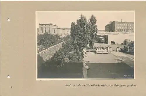 Foto Berlin Weißensee, Trumpf Schokoladenwerke, Kraftzentrale u. Fabrik vom Bürohaus gesehen