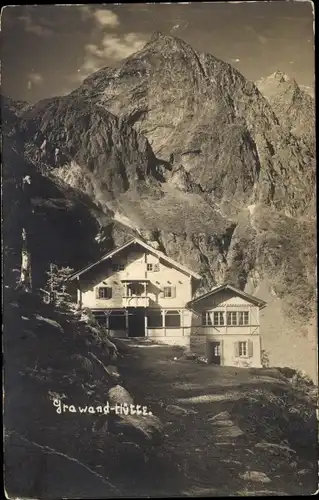 Ak Mayrhofen im Zillertal Tirol, Grawand Hütte