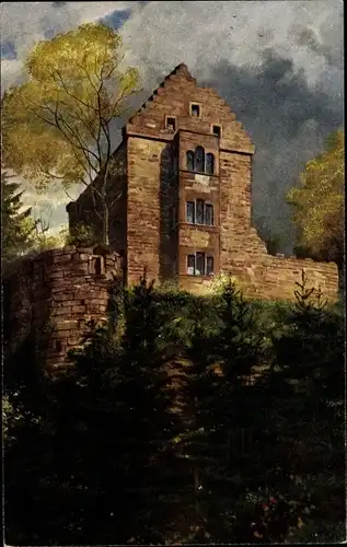 Künstler Ak Hoffmann, H., Neckarkatzenbach Neunkirchen in Baden, Minneburg am Neckar