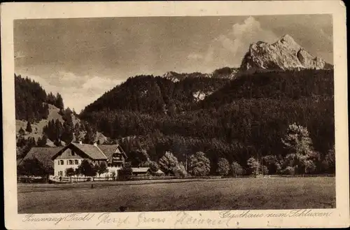 Ak Pinswang in Tirol, Gasthof zum Schluxen