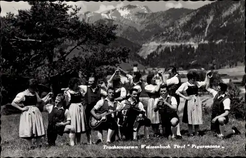 Ak Weißenbach am Lech Reutte in Tirol, Trachtenverein, Figurentanz