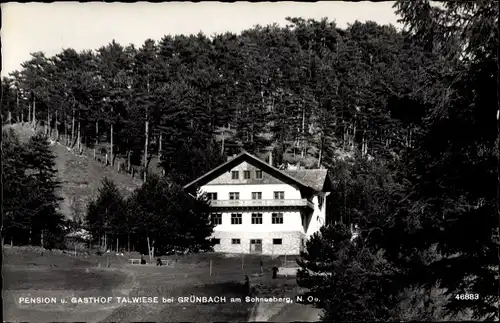 Ak Grünbach am Schneeberg Niederösterreich, Gasthof Talwiese