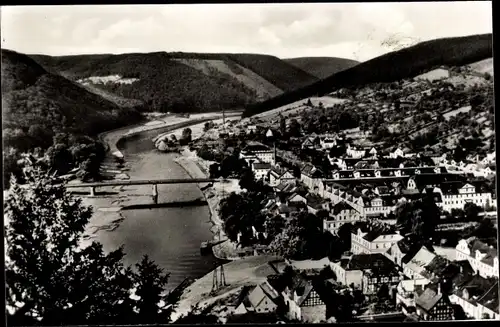 Ak Bad Karlshafen an der Weser, Vogelschau, Panorama