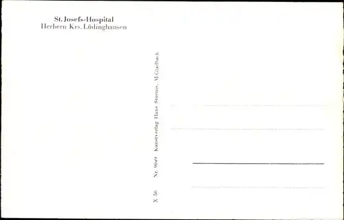 Ak Herbern Ascheberg Westfalen, St. Josefs Hospital
