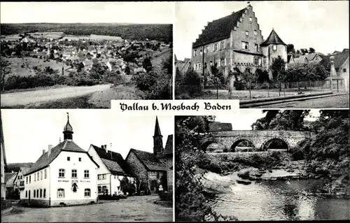 Ak Dallau Elztal im Odenwald, Kirche, Panorama