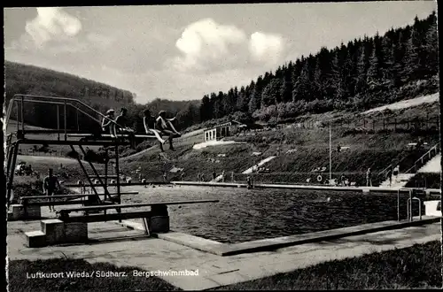 Ak Wieda Walkenried Harz, Bergschwimmbad