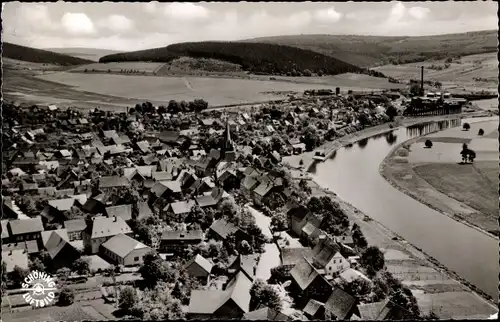 Ak Bodenfelde an der Weser, Fliegeraufnahme