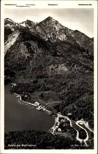 Ak Urfeld Kochel am See Oberbayern, Panorama