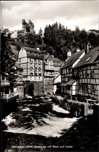 Ak Monschau Montjoie in der Eifel, Rur, Haller, Häuser