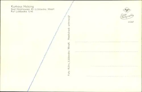 Ak Bad Holzhausen Preußisch Oldendorf in Westfalen, Kurhaus Holsing