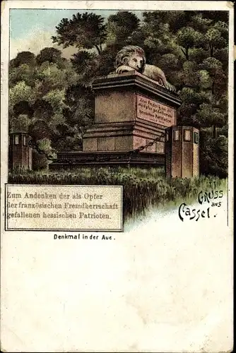 Litho Kassel in Hessen, Denkmal in der Aue
