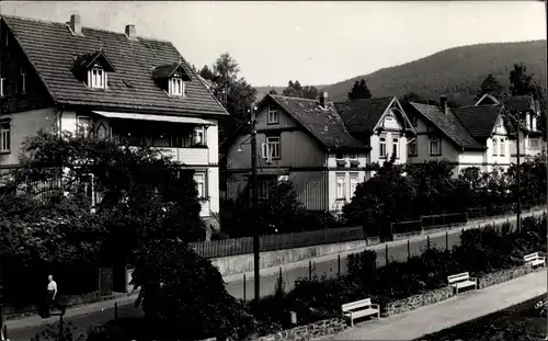 Ak Bad Grund im Harz, Straßenpartie im Ort