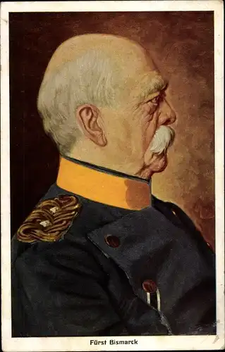 Künstler Ak Fürst Otto von Bismarck, Profilansicht