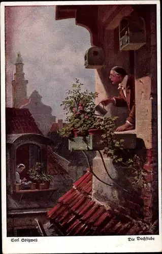 Künstler Ak Spitzweg, Carl, Die Dachstube