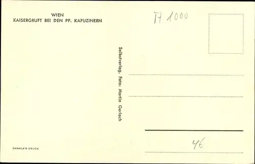 Ak Wien 1. Innere Stadt Österreich, Kapuzinerkirche, Eingang zur Kaisergruft