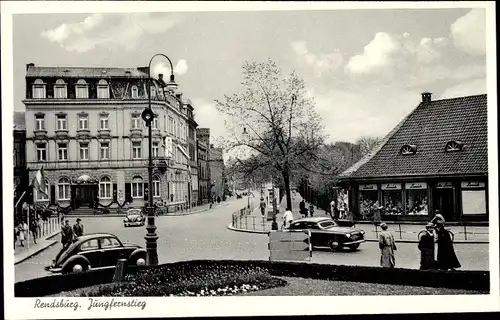 Ak Rendsburg in Schleswig Holstein, Jungfernstieg
