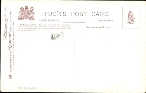 Künstler Ak Agra Indien, Delhi Gate Fort, Festung, Rinderkarren, Kamel