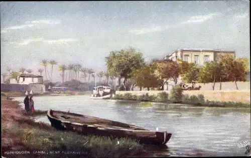 Künstler Ak Alexandria Ägypten, Mahmoudieh Canal