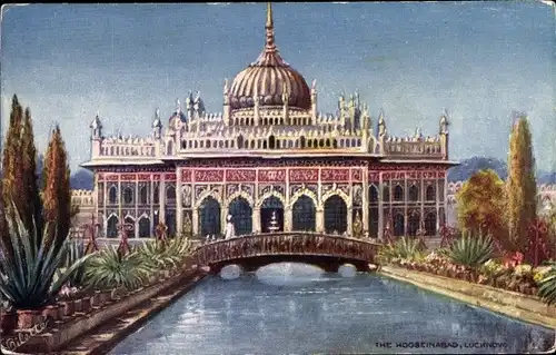Künstler Ak Lakhnau Lucknow Indien, The Hooseinabad