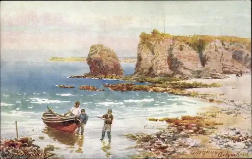 Künstler Ak Wimbush, Torquay Devon England, Corbyn's Head