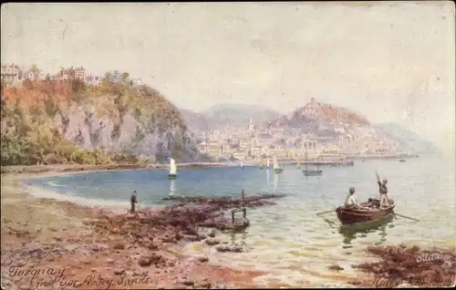 Künstler Ak Wimbush, Torquay Devon England, View from Abbey Sands