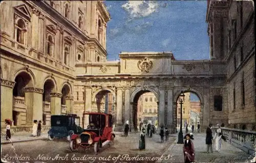 Künstler Ak Wimbush, London City, New Arch leading out of Parliament St.