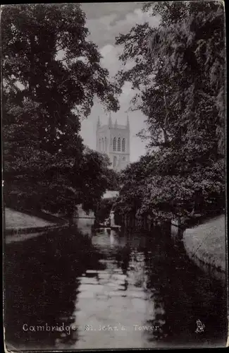 Ak Cambridge East England, St. John's Tower