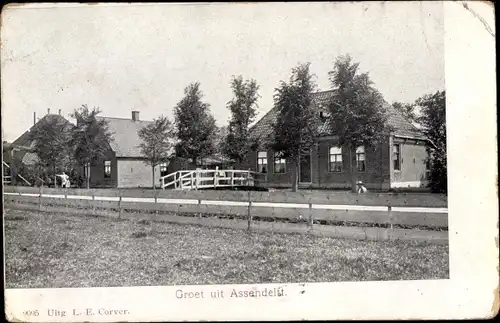 Ak Assendelft Nordholland Niederlande, Ortspartie, Häuser