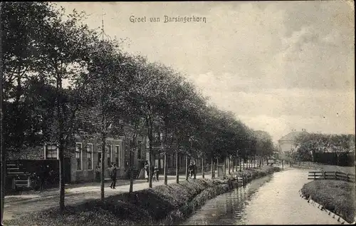 Ak Barsingerhorn Nordholland Niederlande, Fluss, Häuser
