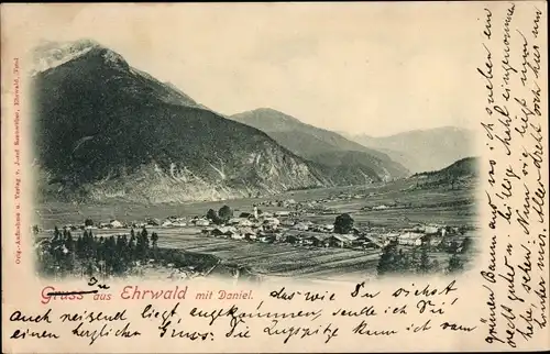 Ak Ehrwald in Tirol, Ort mit Umgebung und Daniel