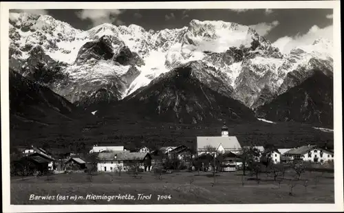 Ak Barwies Tirol, Blick auf die Miemingerkette, Landschaftspanorama