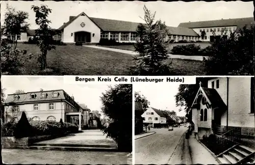 Ak Bergen in der Lüneburger Heide, Teilansichten, Gebäude