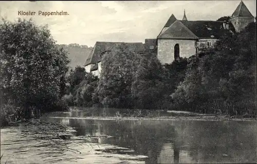 Ak Pappenheim im Altmühltal Mittelfranken, Wasserpartie, Kloster