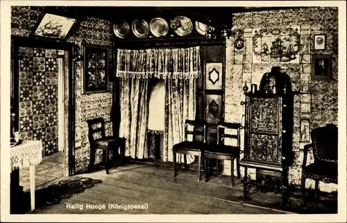 Ak Hallig Hooge in Nordfriesland, Königspesel