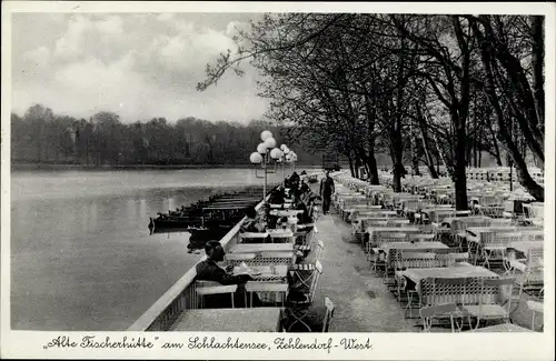 Ak Berlin Zehlendorf, Alte Fischerhütte am Schlachtensee