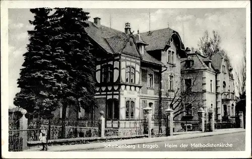 Ak Scheibenberg im Erzgebirge, Heim der Methodistenkirche