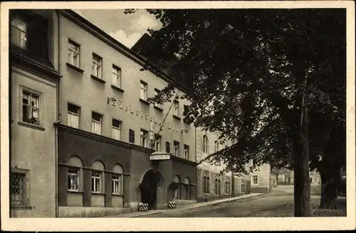 Ak Scheibenberg im Erzgebirge, Hotel Sächsischer Hof, Außenansicht