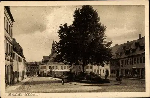 Ak Schlettau im Erzgebirge Sachsen, Hotel Ratskeller, Inhaber Ernst Viertel