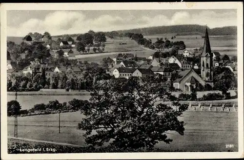 Ak Lengefeld im Erzgebirge Sachsen, Blick auf den Ort