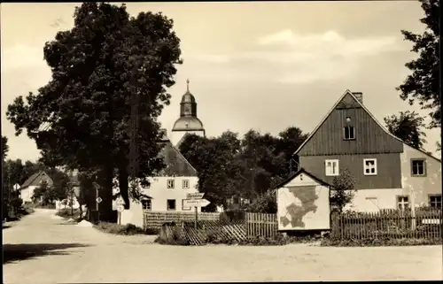 Ak Satzung Marienberg im Erzgebirge, Dorfpartie