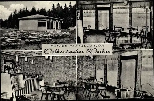 Ak Erbach im Hunsrück, Kaffee-Restauration Volkenbacher Weiher, Innenansicht