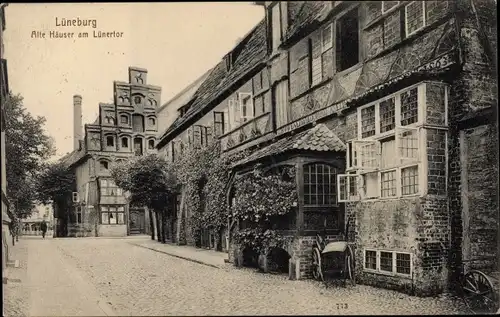 Ak Lüneburg Niedersachsen, Alte Häuser, Lünertor