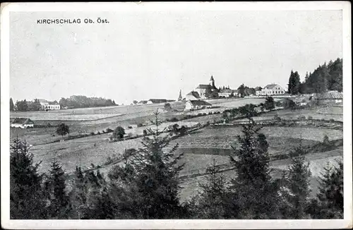 Ak Kirchschlag bei Linz in Oberösterreich, Fernblick zum Ort