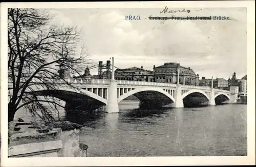Ak Praha Prag Tschechien, Franz-Ferdinand-Brücke