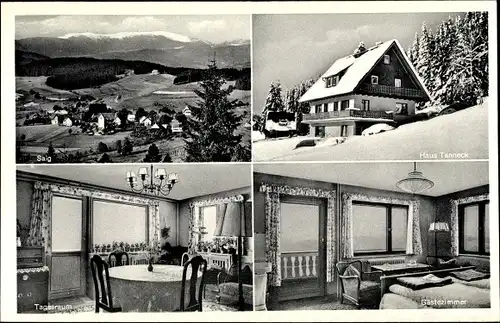 Ak Saig Lenzkirch im Schwarzwald, Teilansicht, Haus Tanneck