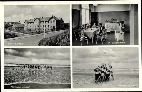 Ak Wangerooge in Friesland, Nordseebad, Kinderheim, Kurheim, Strand, Puppenzimmer